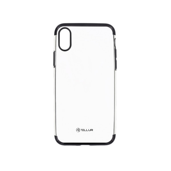 Tellur Cover Silicone Electroplated for iPhone X/XS black Mobiili ümbrised