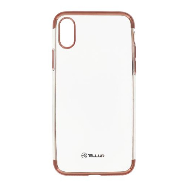 Tellur Cover Silicone Electroplated for iPhone X/XS rose gold Mobiili ümbrised
