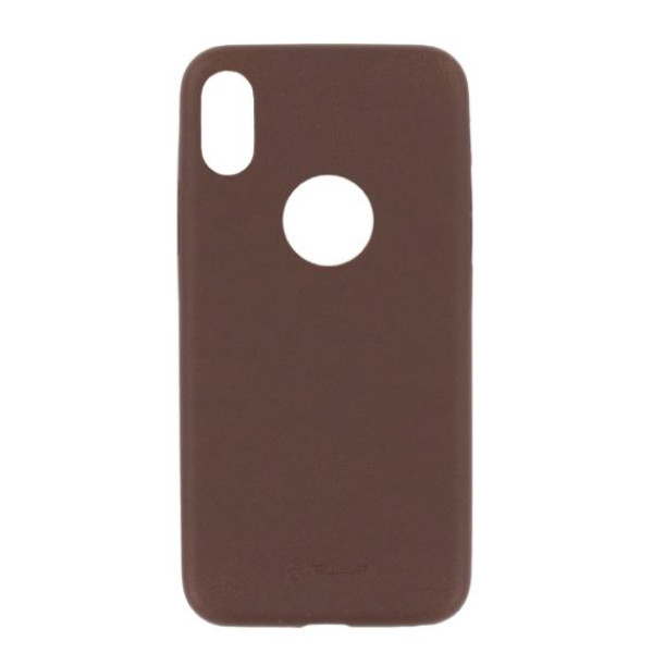 Tellur Cover Slim Synthetic Leather for iPhone X/XS brown Mobiili ümbrised