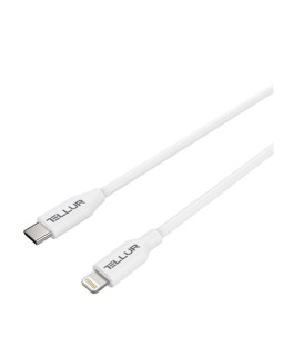 Tellur Data cable, Apple MFI Certified, Type-C to Lightning, 1m white
