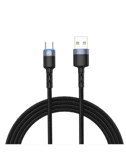 Tellur Data Cable USB to Type-C LED Light Nylon 2m Black