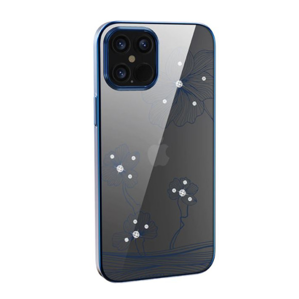 Devia Crystal Flora case iPhone 12/12 Pro blue Mobiili ümbrised