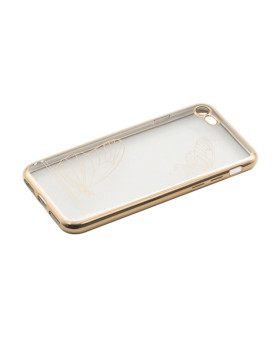 Tellur Cover Silicone for iPhone 7 Butterfly gold