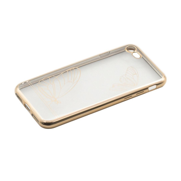 Tellur Cover Silicone for iPhone 7 Butterfly gold Mobiili ümbrised