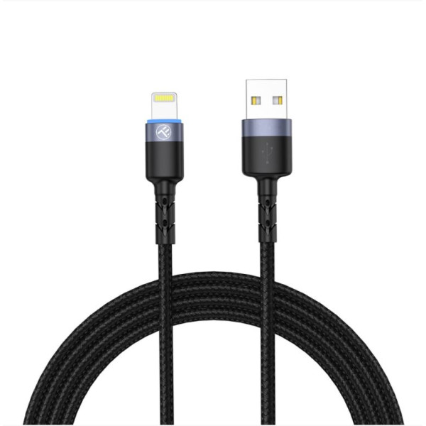 Tellur Data cable USB to Lightning with LED Light, 2m black Muu