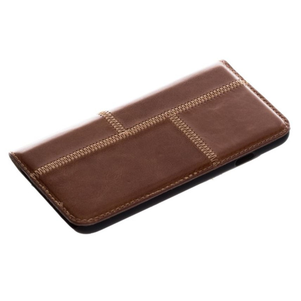 Tellur Book case Patch Genuine Leather for iPhone 7 brown Mobiili ümbrised