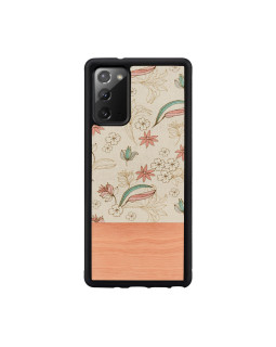 MAN&WOOD case for Galaxy Note 20 pink flower black