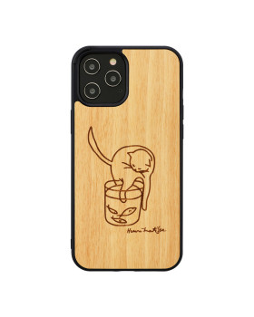 MAN&WOOD case for iPhone 12/12 Pro cat with red fish