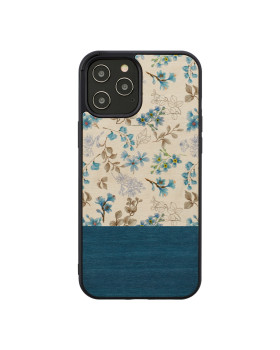 MAN&WOOD case for iPhone 12 Pro Max blue flower black