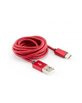 Sbox USB-TYPEC-15R USB->Type C M/M 1.5m Fruity Red