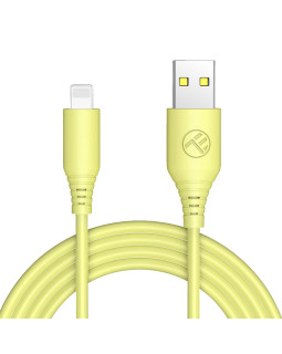 Tellur Silicone USB to Lightning Cable 3A 1m Yellow