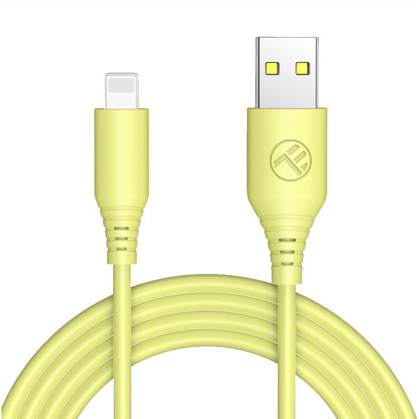 Tellur Silicone USB to Lightning cable 3A, 1m, yellow Muu