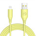 Tellur Silicone USB to Lightning cable 3A, 1m, yellow Muu