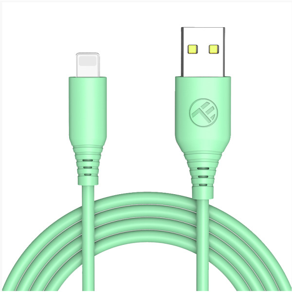 Tellur Silicone USB to Lightning cable 3A, 1m, green Muu