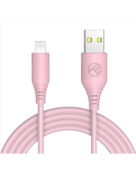 Tellur Silicone USB to Lightning Cable 3A 1m Pink