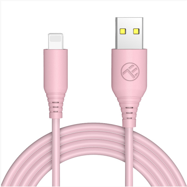 Tellur Silicone USB to Lightning cable 3A, 1m, pink Muu