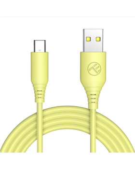 Tellur Silicone USB to Type-C Cable 3A 1m Yellow