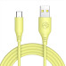 Tellur Silicone USB to Type-C cable 3A, 1m, yellow Muu