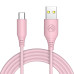 Tellur Silicone USB to Type-C cable 3A 1m pink Muu