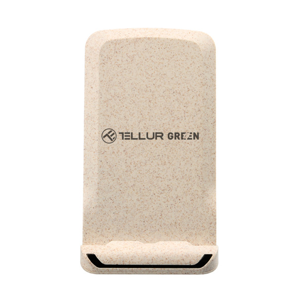 Tellur Green Qi wireless fast desk charger, 15W, cream Laadijad