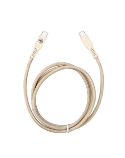 Tellur Green Data Cable Type-C to Type-C 3A PD60W 1m nylon cream