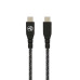 Tellur Green Data cable Type-C to Type-C 3A PD60W 1m nylon black Muu