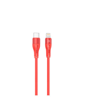 Tellur Silicone Type-C to Lightning Cable PD30W 1m Red