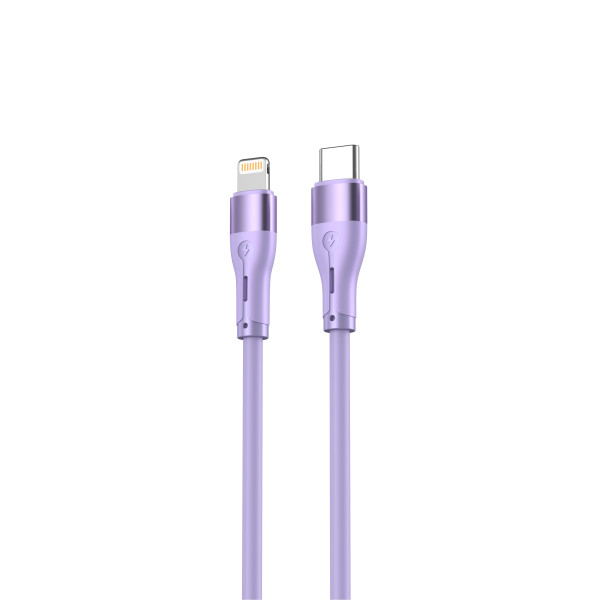 Tellur Silicone Type-C to Lightning cable PD30W 1m purple Muu