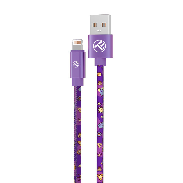 Tellur Graffiti USB to Lightning cable 3A 1m purple Muu