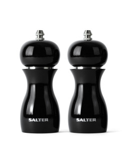 Salter 7613 BKXRA Gloss Salt and Pepper Mills Black