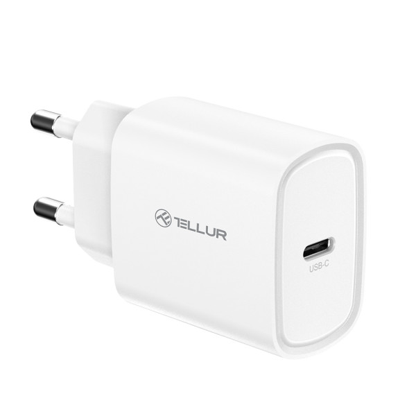 Tellur 20W USB-C PD wall charger white Laadijad