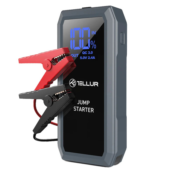 Tellur Portable Car Jump Starter, 1500A, Power Bank, 16800mAh, LED Light Autohoidikud