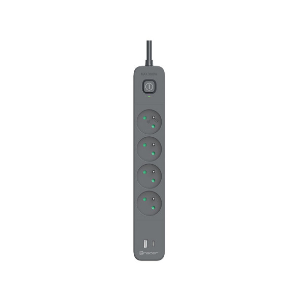 Tracer 47026 Power Line+ 1.5m (4 outlets +1x USB A+ 1x Type C, PD18W) Tracer 47026 Power Line+ 1.5m (4 outlets +1x USB A+ 1x Type C, PD18W)