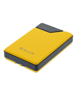 Tellur Power Bank 10000mAh, USB-C + Lightning cables built-in  yellow