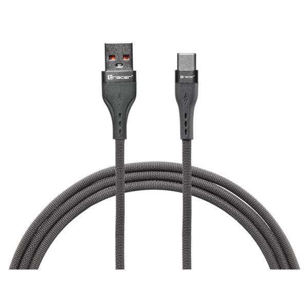 Tracer 47487 USB A - Type C M/M 1m  Cable Grey