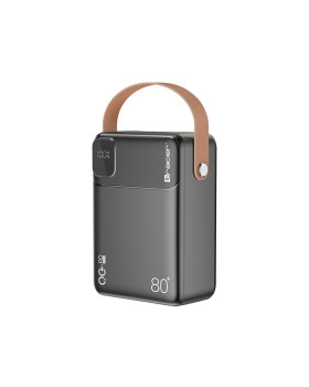 Tracer 47826 Prime-V8 80000mAh QC22.5W+PD20W Power Bank, Black