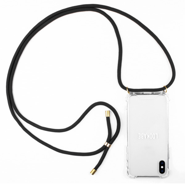 Lookabe Necklace iPhone X/Xs gold black loo003 Mobiili ümbrised