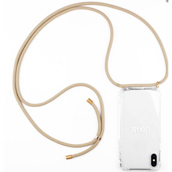 Lookabe Necklace iPhone Xs gold nude loo008 Mobiili ümbrised
