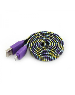 Sbox USB->Micro USB 2.0 M/M 1m colorfull blister purple-foto2