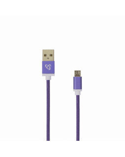 Sbox USB->Micro USB M/M 1m USB-10315U plum purple-foto2
