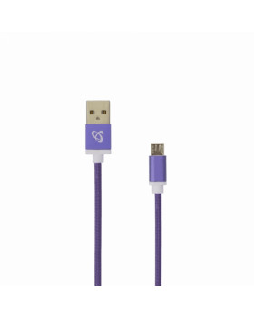 Sbox USB->Micro USB M/M 1m USB-10315U plum purple-foto2