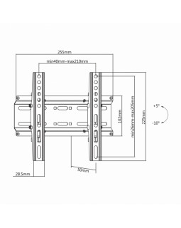 Sbox PLB-2522T Tilting Flat Screen LED TV Mount 23
