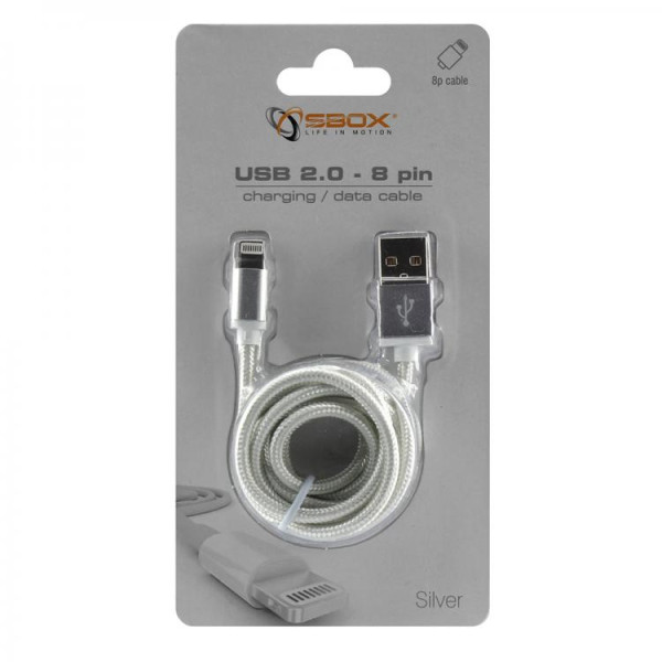 Sbox USB 2.0 8 Pin IPH7-S silver Muu