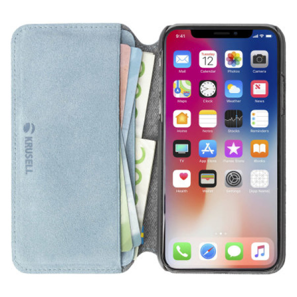 Krusell Broby 4 Card SlimWallet Apple iPhone XS blue Mobiili ümbrised