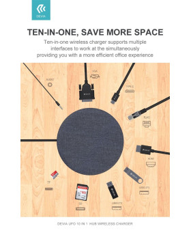 Devia UFO 10in1 HUB wireless charger gray-foto2