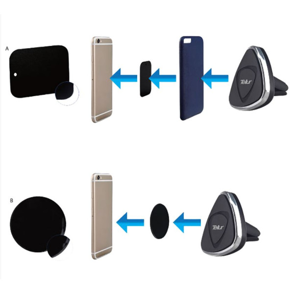 Tellur Car Phone Holder Magnetic, Air Vent Mount, black Autohoidikud