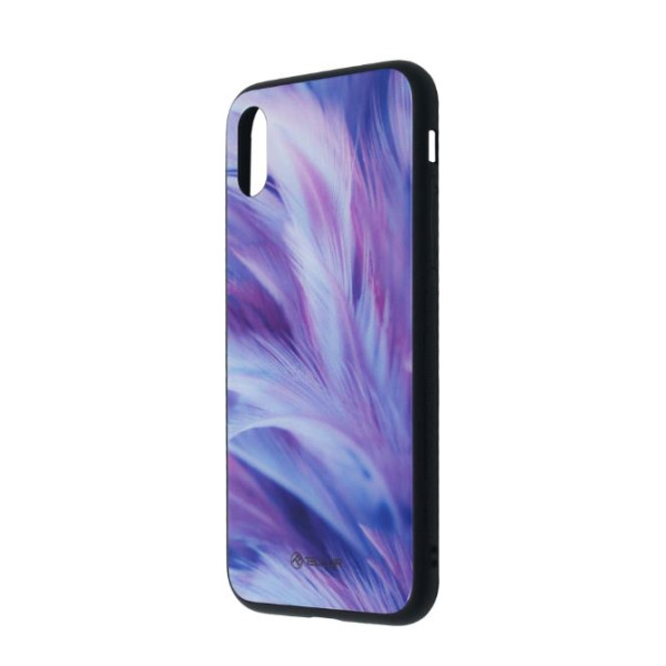 Tellur Cover Glass print for iPhone XS feather Mobiili ümbrised