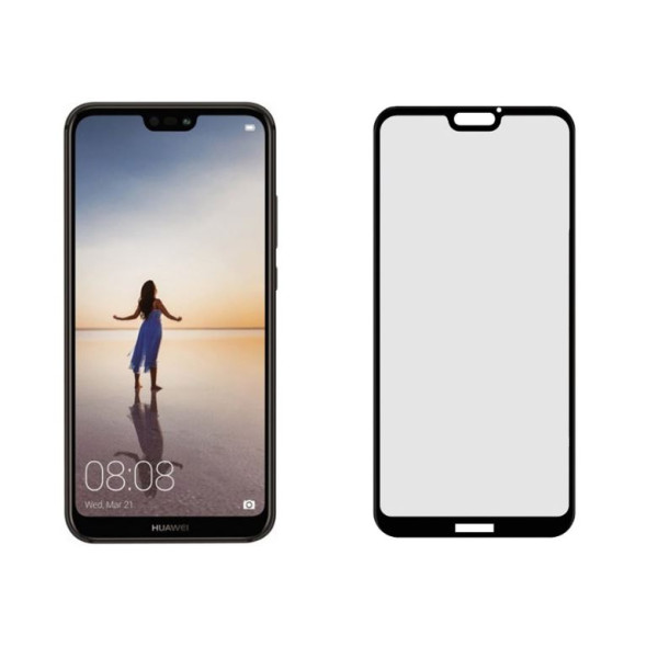 Tellur Tempered Glass 3D Case Friendly Full Glue for Huawei P20 Lite black Kaitseklaasid