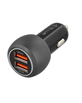 Tellur Dual USB Car Charger With QC 3.0, 6A black-foto2