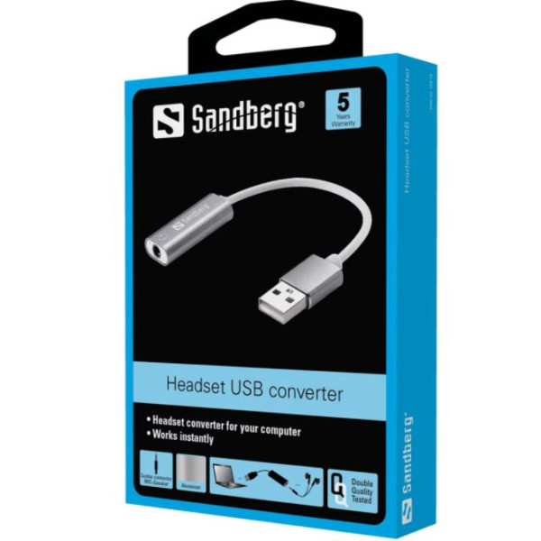 Sandberg 134-13 Headset USB converter Arvuti komponendid